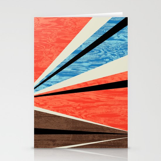 Graphic Woodgrain Stationery Cards