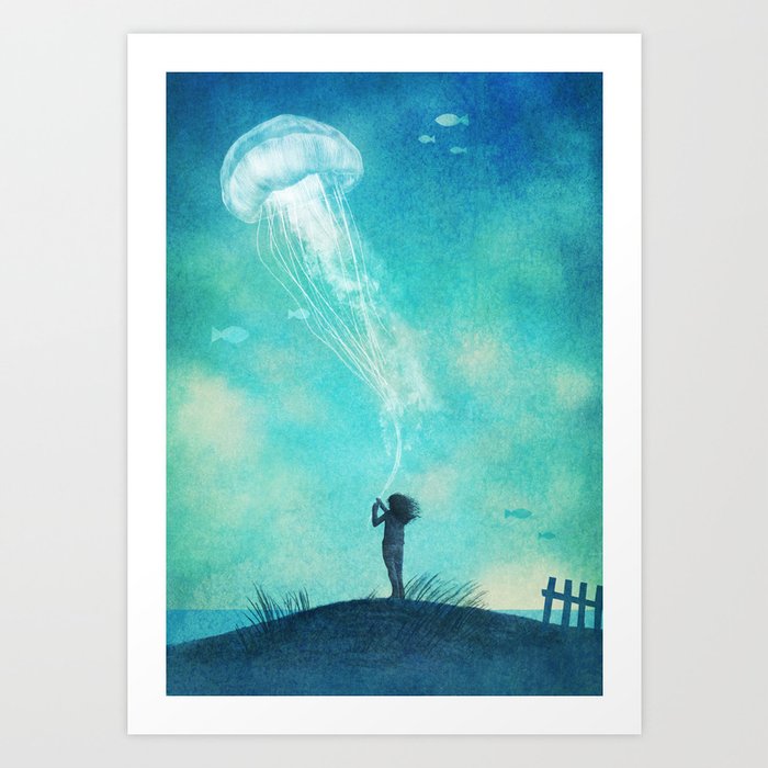 The Thing About Jellyfish Art Print