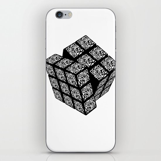 qr cube iPhone Skin