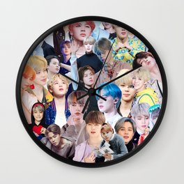 Jimin BTS collage Wall Clock