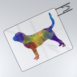 Bloodhound in watercolor Picnic Blanket