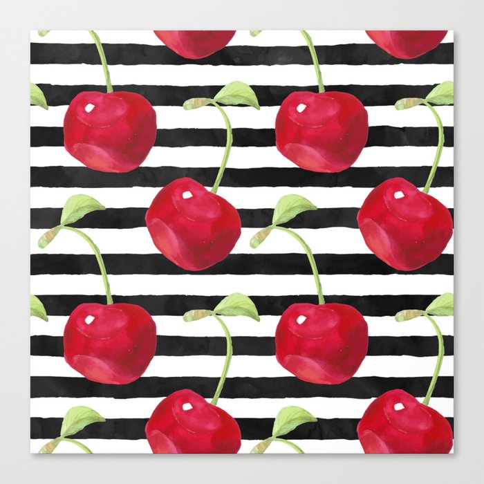 Cherry pattern Canvas Print