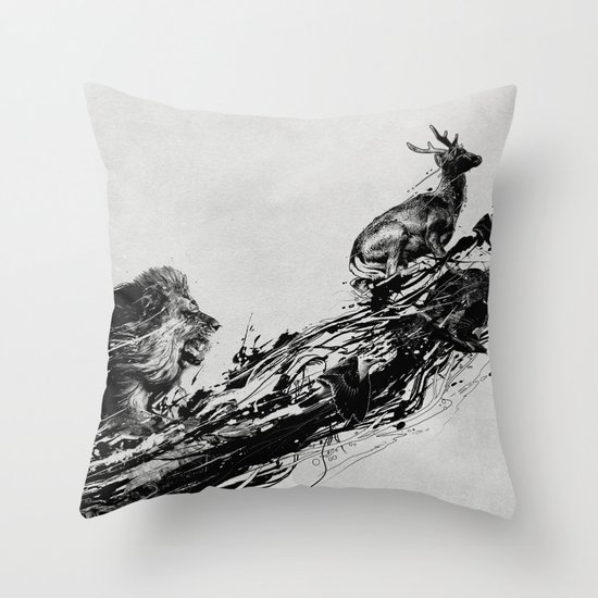 Intense Chasing Throw Pillow