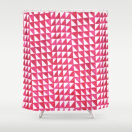 Triangle Bands in pink Shower Curtain
