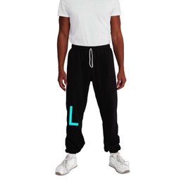 LETTER L (CYAN-WHITE) Sweatpants