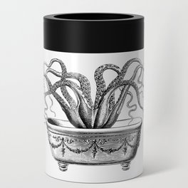 Tentacles in the Tub | Octopus in Bath | Vintage Octopus | Black and White | Can Cooler