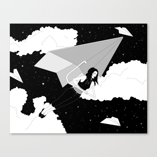 The Paper Plane Journey Canvas Print