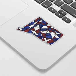 Connecticut State map in stained glass style Sticker