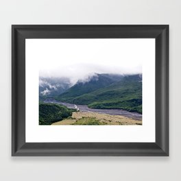 Mount St. Helen's River Framed Art Print