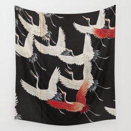 Furisode with a Myriad of Flying Cranes (Japan) Wall Tapestry