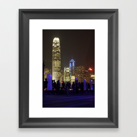 Hong Kong Nightscape Framed Art Print