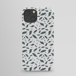 Modern scattered leave pattern iPhone Case