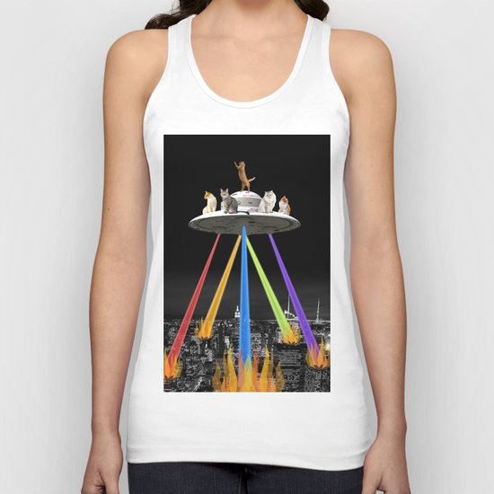 CAT INVADERS Unisex Tank Top