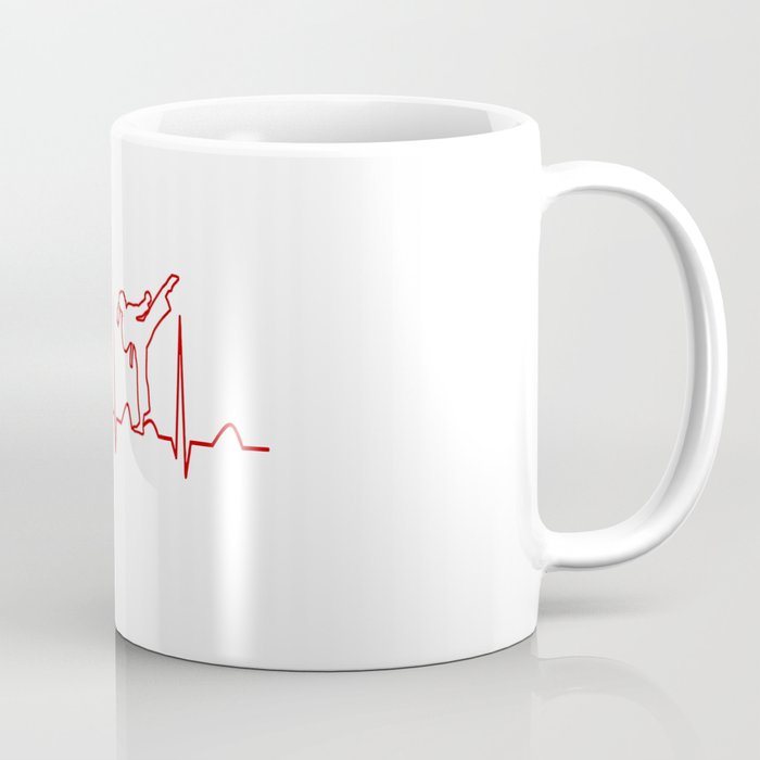 Karate Girl Heartbeat Coffee Mug