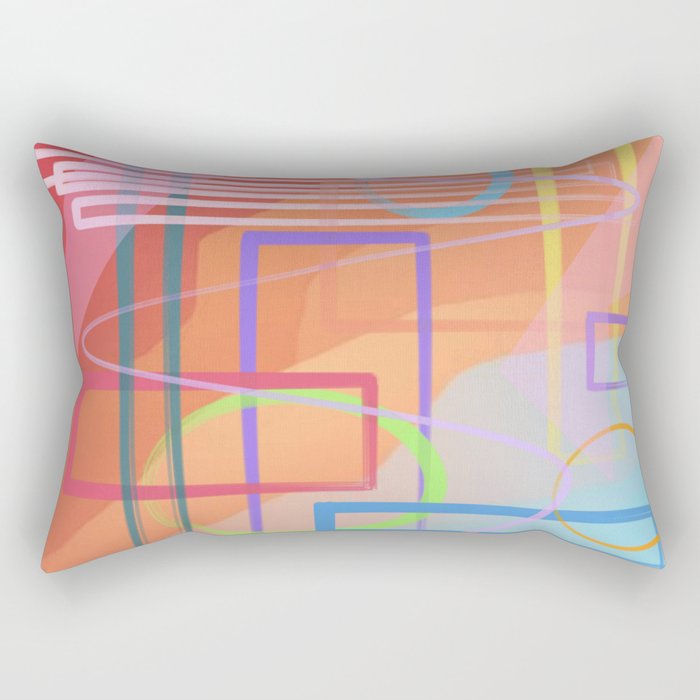 Abstract Stroke of Life (D162) Rectangular Pillow