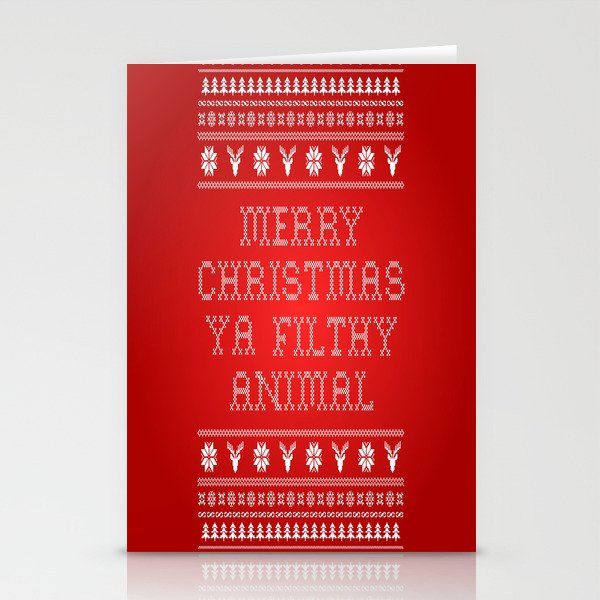 Filthy Animal Christmas Sweater Stationery Cards