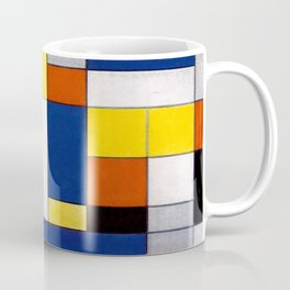 Piet Mondrian (Dutch, 1872-1944) - Great Composition B with Black, Red, Gray, Yellow and Blue - Date: 1920 - Style: De Stijl (Neoplasticism), Abstract, Geometric Abstraction - Oil on canvas - Digitally Enhanced Version (2000 dpi) - Mug