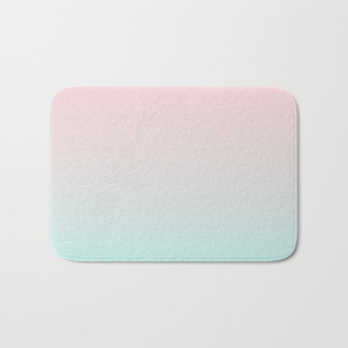 Pastel Ombre Millennial Pink Mint Gradient Bath Mat