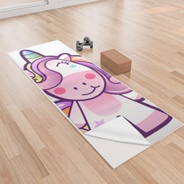 Cute Unicorn Cartoon Yoga Towel