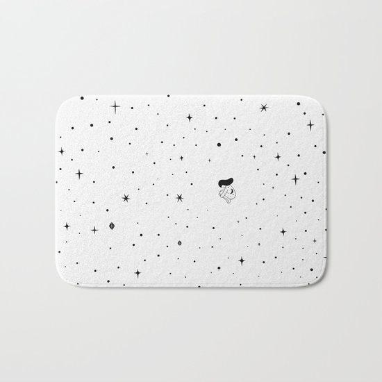 The universe - white Bath Mat