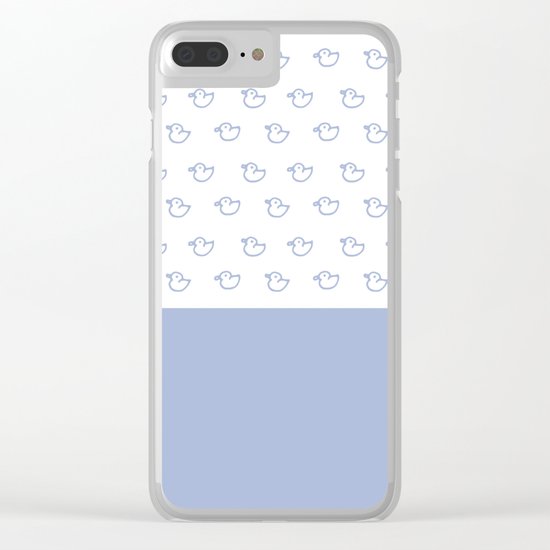 Ducklings light blue Clear iPhone Case