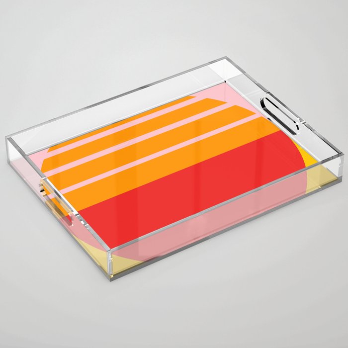 Orange and Red SUN Acrylic Tray