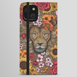 Floral Lion - Colour iPhone Wallet Case