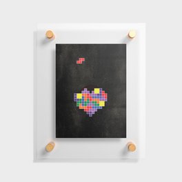 Tetris Love Floating Acrylic Print