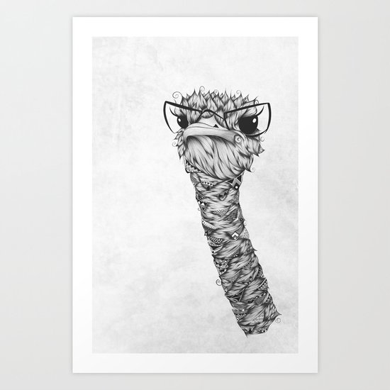 Ostrich Art Print