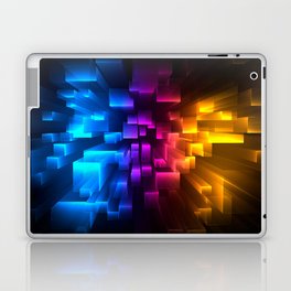 colorful-3d-squares-background Laptop Skin