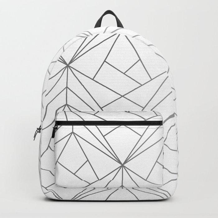 Silver geometric backpack cheap
