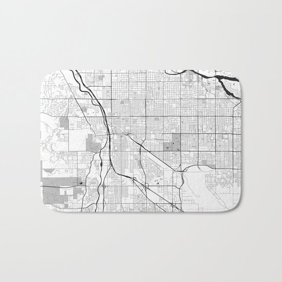 Tucson Map Gray Bath Mat