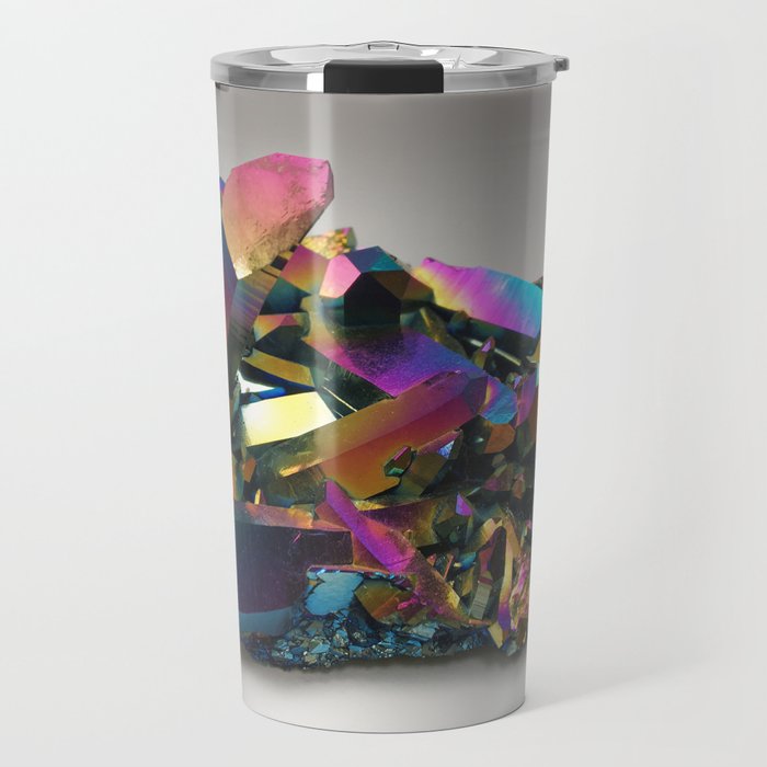 Titanium Rainbow Aura Quartz 1 Travel Mug