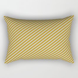 [ Thumbnail: Grey & Dark Goldenrod Colored Lined Pattern Rectangular Pillow ]