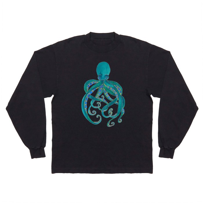 Watercolor Octopus Long Sleeve T Shirt