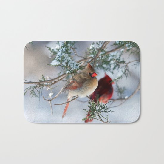 Shining on Her Own (Cardinal) Bath Mat