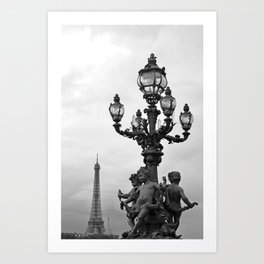 Paris Streetlamps - City Charm in Iconic Elegant Lamppost Art Print