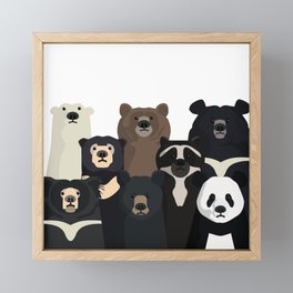 Bear family portrait Framed Mini Art Print