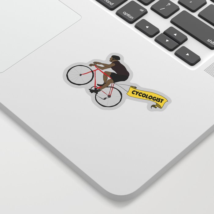 Cycologist bike pun Sticker