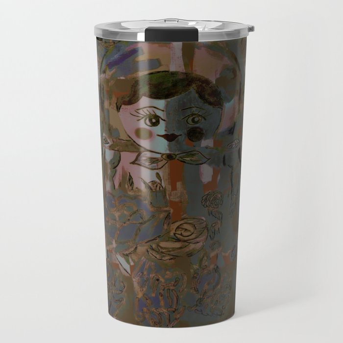 Autumn Floral Matryoshka Pattern  Travel Mug