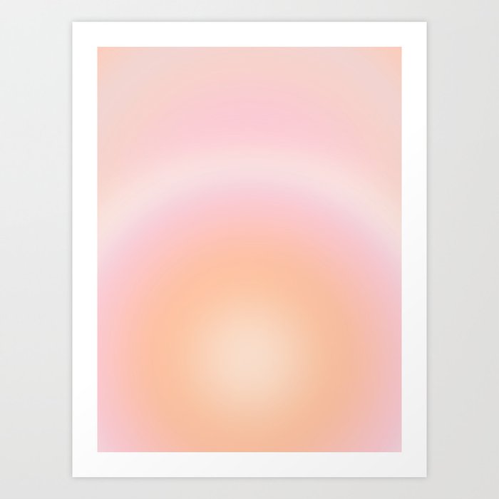 Peach Fuzz Gradient Art Print