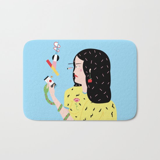 Eva felt sick and sad, she just wanted to f. Bath Mat