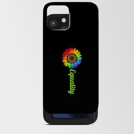 Rainbow Colorful Sunflower Equality LGBTQ Pride Month iPhone Card Case