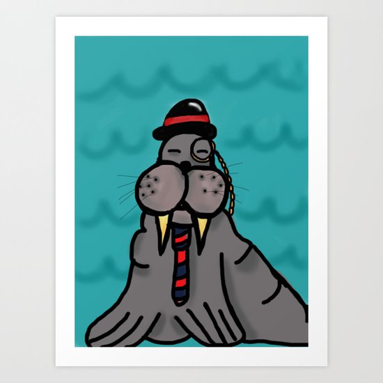 Sir Walrus Art Print