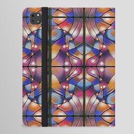 Royal Blue Neurographic Art Seamless Pattern  iPad Folio Case