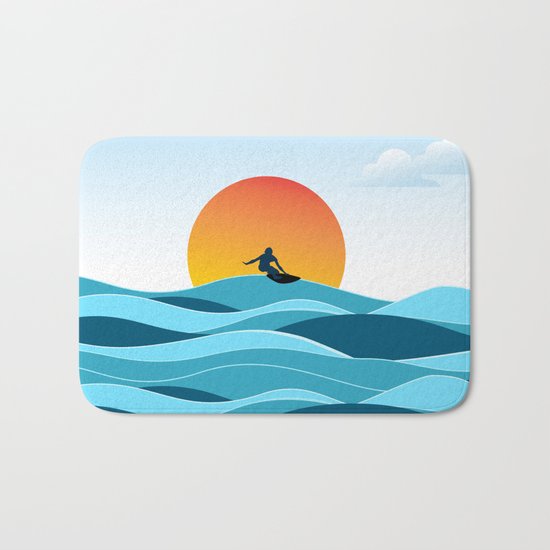 Surfing 1 Bath Mat