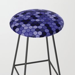 Purple & Black Color Hexagon Honeycomb Design Bar Stool