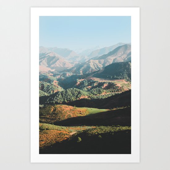 Layers of the Atlas Mountains, Africa Art Print