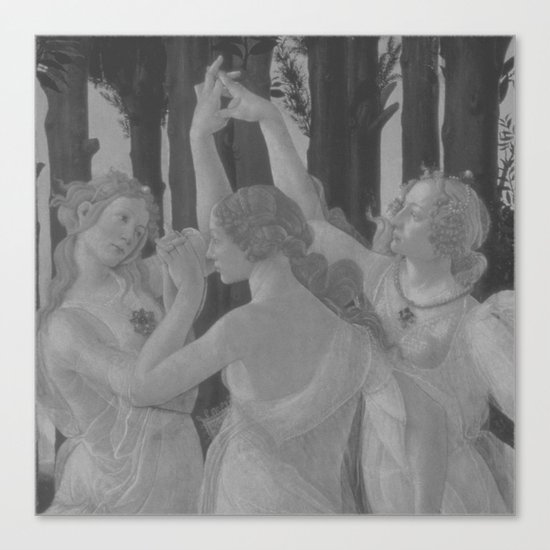 Black White Primavera Canvas Print