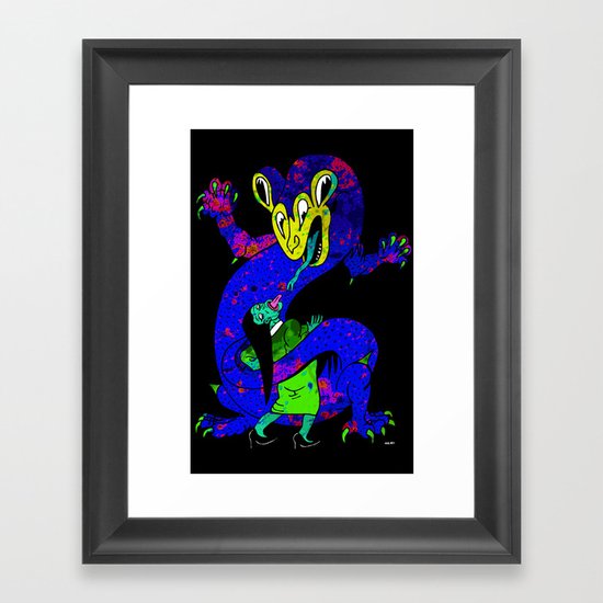 THE KISSSSS. Framed Art Print